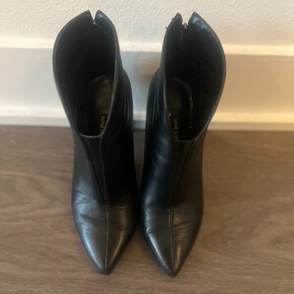 Nine West Danie Black Leather Dress Booties - Picture 4 of 12